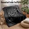 Korn Custom Flannel Throw Blanket Print Your Name Text Soft Warm Blanket Holiday Present
