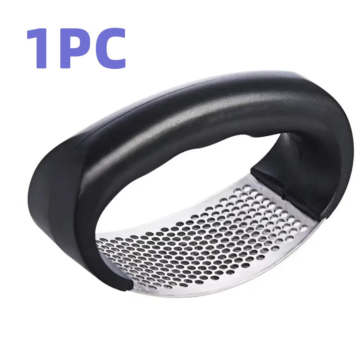 1PC Manual Garlic Press Rocker Stainless Steel Garlic Mincer Crusher Curved Handle Kitchen Tool Easy Clean Food Chopper Home Use