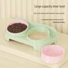 Eco-friendly Double Cat & Dog Feeding Bowl with Slanted Mouth - Cervical Spine Protection & Anti-Knock Design