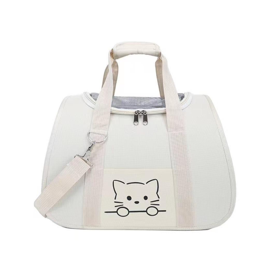 Breathable Pet Carrier Backpack Ventilated Cat Outing Crossbody Bag Travel Shoulder Bag  Travel