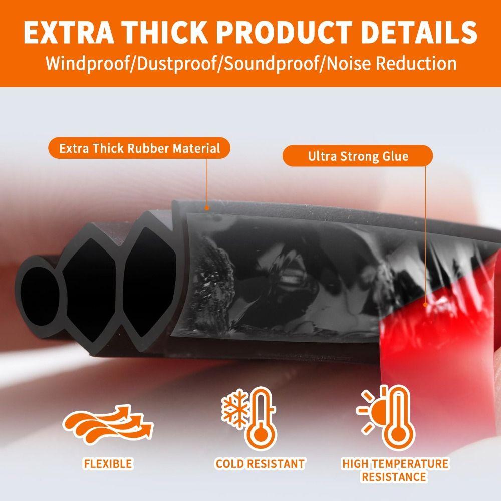6M Door Frame Insulation Self-Adhesive Door Joint Sealing Strip High Quaity Door Seal Strip  Car