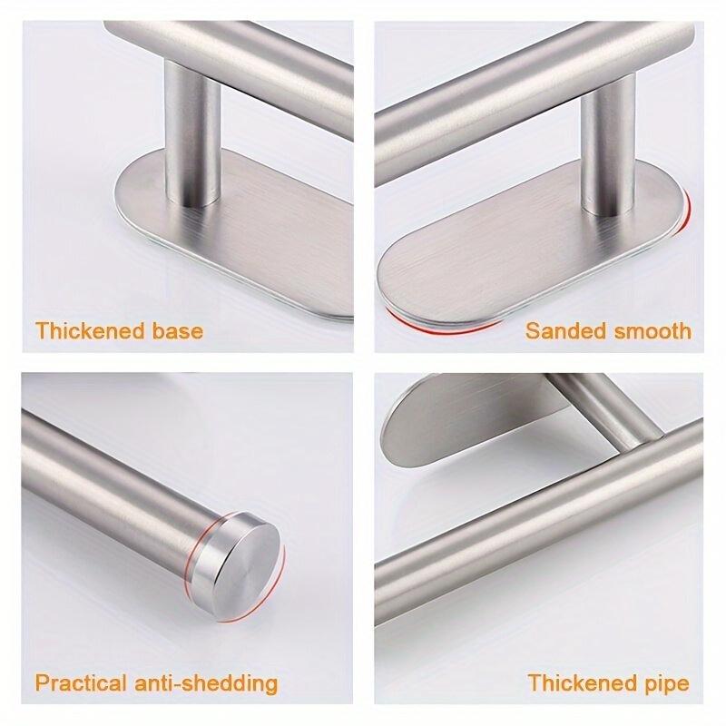 No Drilling Toilet Paper Holder 201 Stainless Steel Self Adhesive Wall Mount Tissue Towel Roll Dispenser for Bathroom Kitchen
