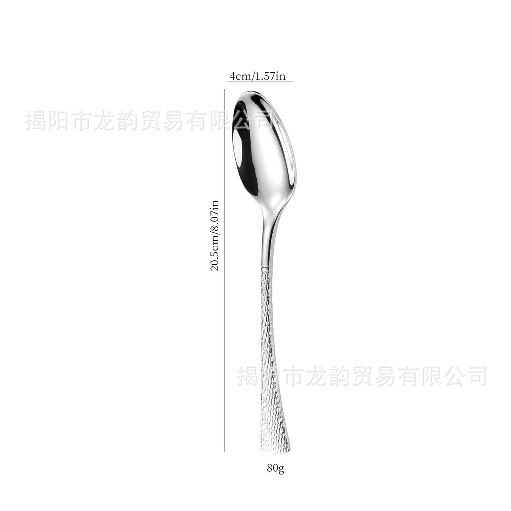 304 stainless steel western food knife, fork and spoon thick texture fishtail design high-end steak tableware set