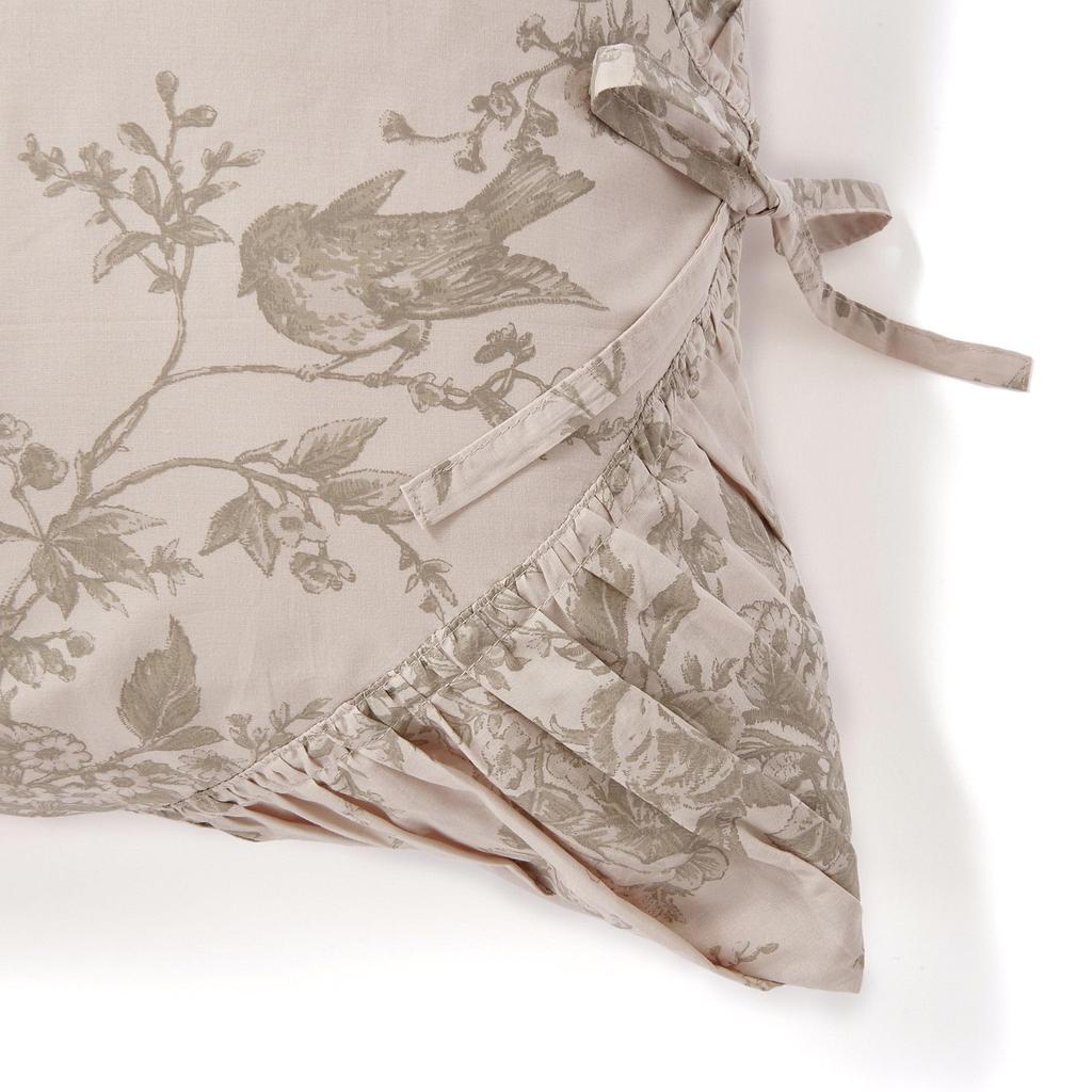 Francfranc Gathered Ribbon Pillowcase, 70x50cm, Beige