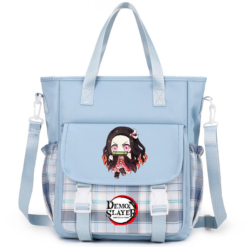 Demon Slayer Tote Bag Crossbody Bag Carrying Bag Shoulder Bag for Teenager Girl Boy Back To School Bag Men Women Leisure Travel Bag Mochila