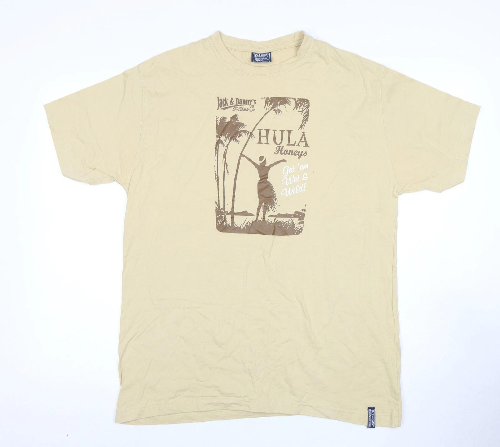 

Jack & Danny s Beige XL Beach T-Shirt, Retro Style S