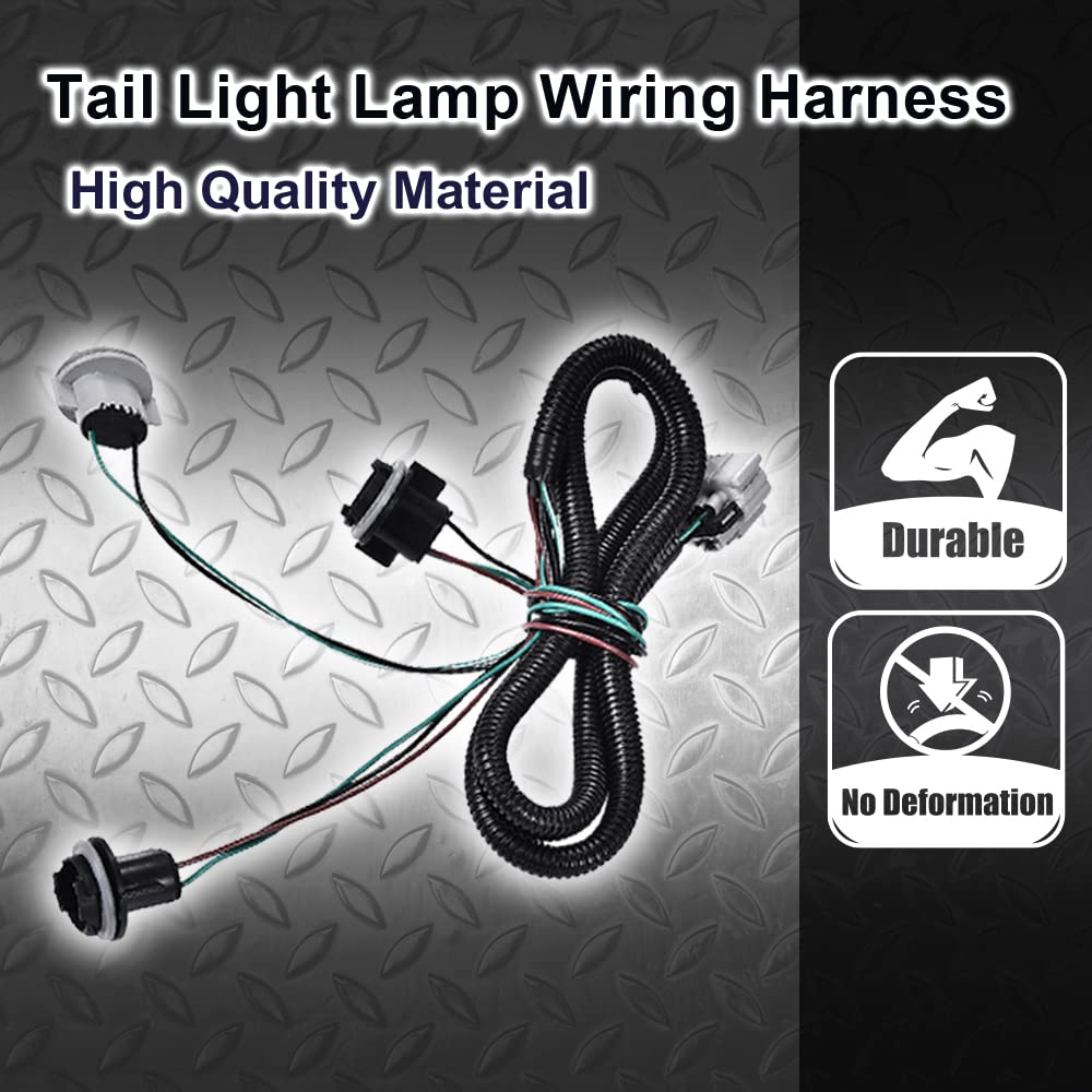 Tail Light Wiring Harness Compatible with 2007 2008 2009 2012 2013 2014 Chevy Silverado 1500 2500HD 3500HD/ 2007-2014 GMC Sierra 3500HD Tail Light