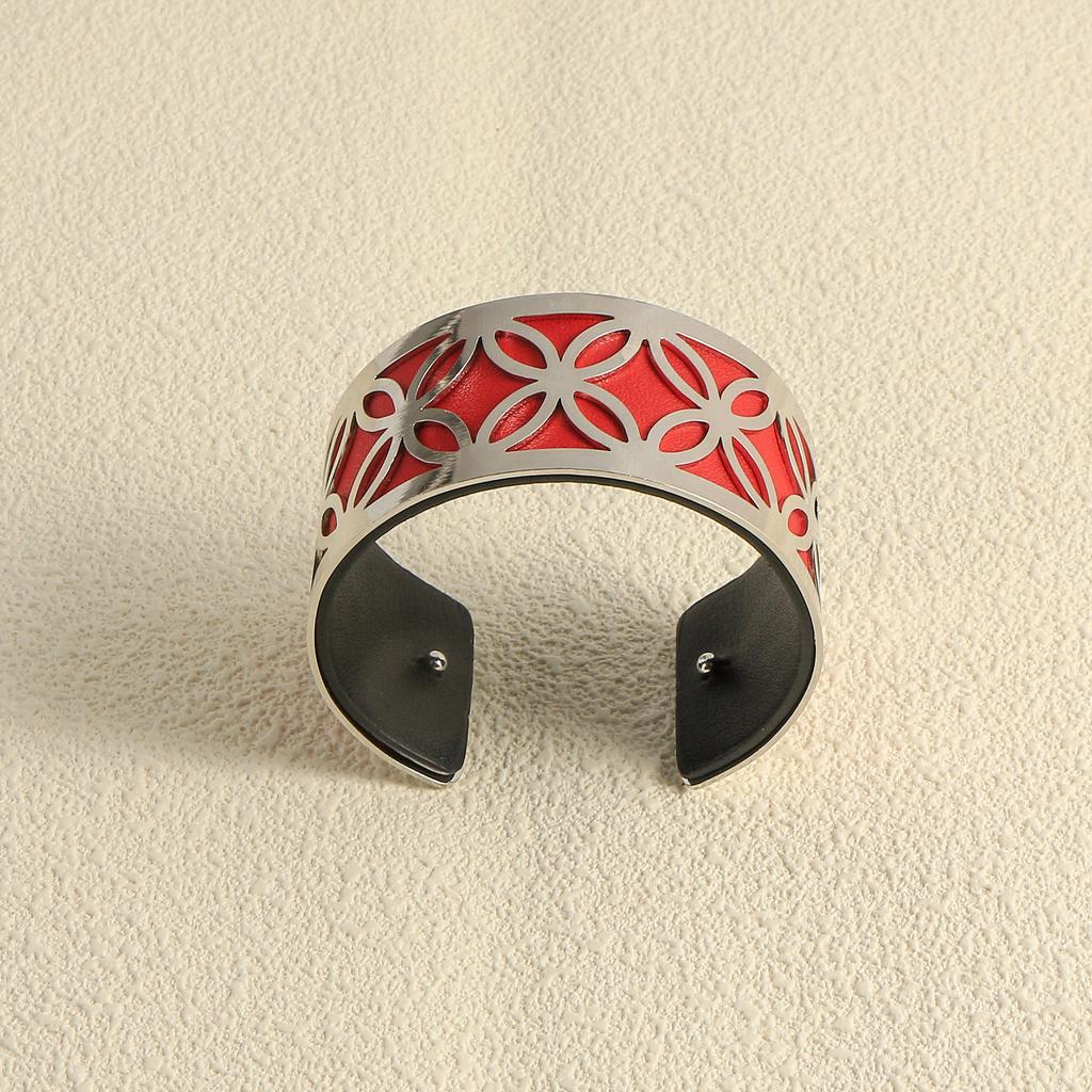 Georgette-Stil modisches Schmetterlingsmuster austauschbares doppelseitiges Leder Damen Vintage Schmuck Geschenk Eröffnungsarmband