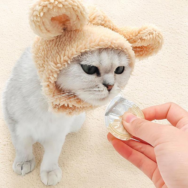 Kreslená mazlíčková kočka Cosplay králík tygr klobouk Zimní teplý větruodolný klobouk pro mazlíčky Zábavná roztomilá pokrývka hlavy pro mazlíčky Potřeby pro mazlíčky Dárky