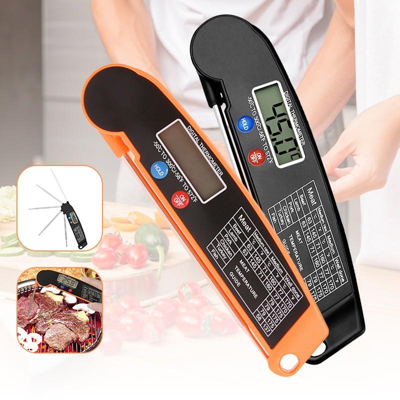 Digital Folding Probe Barbecue Thermometer Grill Food Electronic Oil Temperature Meter Thermometer Kitchen Thermometer For Cooking Oven