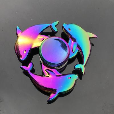 Metalowy Tęczowy Fidget Spinner EDC Ręczny Spinner Antystresowa Zabawka dla Spinnerów Ułatwiająca Skupienie Redukcja Stresu ADHD Spinner na Palce Zabawki dla Dzieci