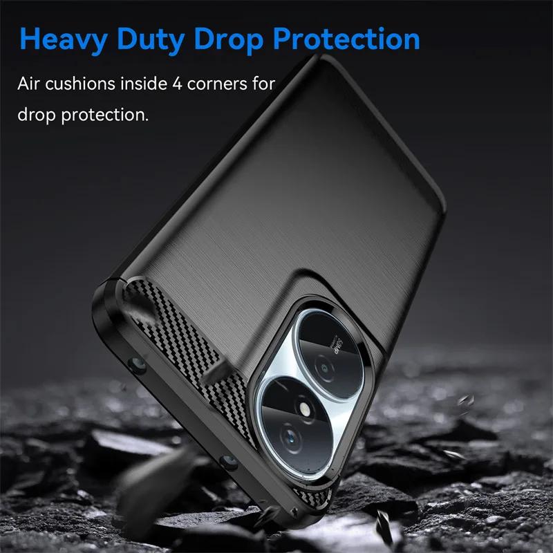 For Honor X7B X 7B Case Armor Carbon Fiber TPU Soft Silicone Back Cover Phone Case Cover