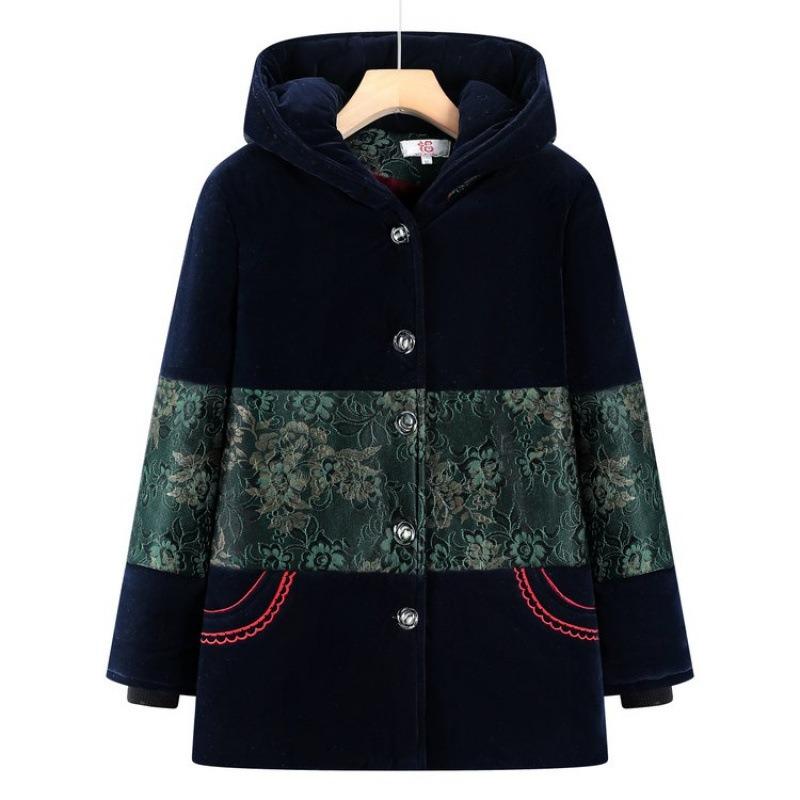 

Autumn and winter padded jacket women s jacket old lady padded jacket piled thickened plus size padded jacket 7XL recommends 170-92.5 kg зелёный