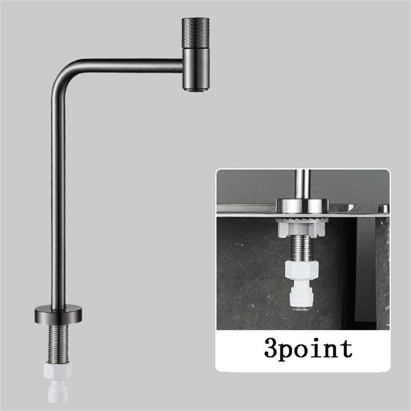 Robinet cu filtru de apă Robinet pentru apă potabilă Sistem de filtrare a apei Rotiță 360° pentru chiuvetă de bucătărie sau bar 3point gri