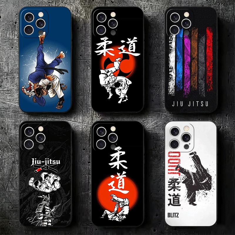 Judo Jiu Jitsu BJJ Brazilian Soft Phone Case for iPhone 16 16E 17 Air 15 Pro Max 14 Plus 13 Mini 11 12 7 Black Cover Back Shell