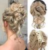 Syntetický dámský drdol do vlasů Kudrnatý chignon Ombre Drápek do vlasů Rozcuchaný drdol Updo Drápek Klip ve vlasech Příčesek pro ženy