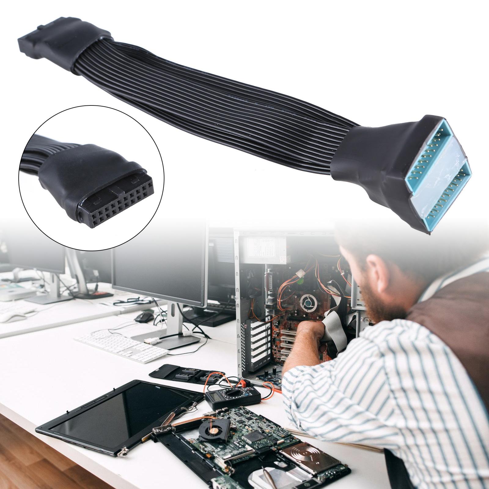 

Удлинительный кабель USB 3.0 для материнской платы с разъемом «мама-папа» 19/20-контактный, быстрая скорость подключения для улучшенного доступа к передней панели