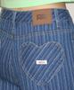 RONRON Stripe Denim Wide Pants Medium Blue