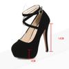 35-46 Size Fashion Cross Strap Large Size High Heels Women's Popular Shoes