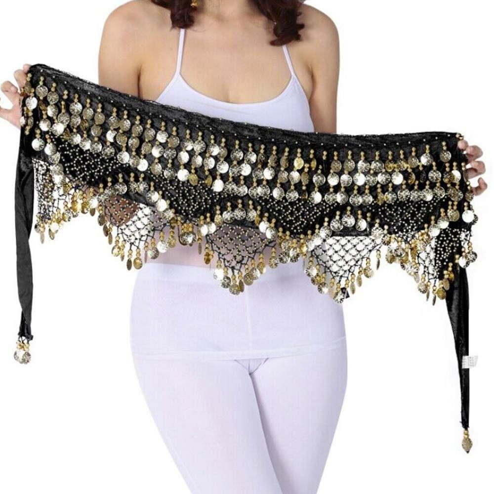 For Thailand/India/Arab Tassels Sequins Belly Dance Belt Waist Chain Hip Scarf Dancer Skirt