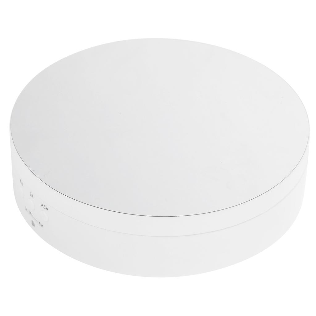 3 Speeds Electric Rotating Display Stand 360 Degree Turntable Jewelry Holder USB ChargingWhite
