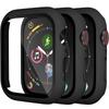 3PCS Tempered Glass+cover For Apple Watch Accessories 45mm 41mm 44mm 40mm Screen Protector Apple watch Case serie 9 4 5 6 SE 7 8 7