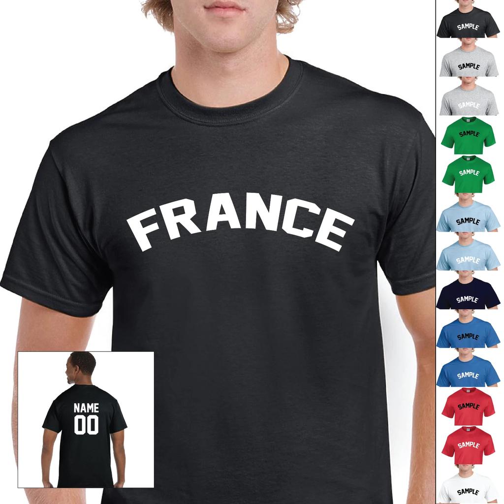 Country Of France Jersey Sports Letter Personalized Name Number Cotton T-Shirt