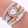 Women Fashion Quartz Wrist Vintage Weave Wrap Watch Bracelet