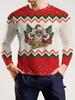 T-Shirts for Man Christmas Santa Claus 3D Print Casual Men's Long Sleeve Tee Pullover Crew Neck Y2k Tops Autumn Men's Clothing