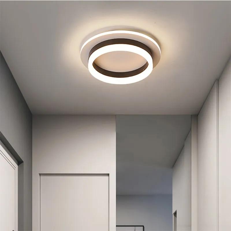 

Modern LED Ceiling Light Luxury Golden Acrylic Entrance Hall Passage Lamp Living Room Corridor Bedroom Study Kitchen Fixture Tri-color changeable