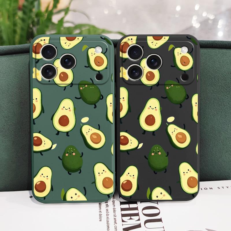 Swinging Avocado Phone Case For iPhone 17 Air 16 16e 15 14 13 Pro Max Plus Mini Liquid Silicone Soft Cover