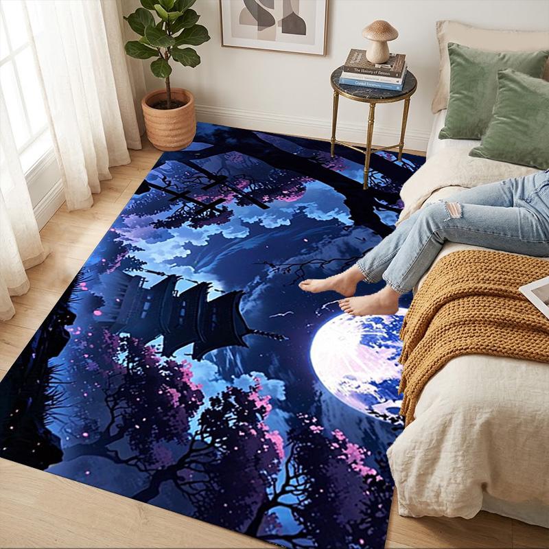 Moonlit Pagoda Living Room Nonslip Area Rug Soft Carpet For Bedroom Game Playroom Sofa Office Home Decor Doormat Christmas Gift C929462