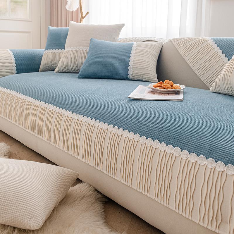 Sofa Cushion Simple Four Seasons Universal Seat Cushions Non-Slip All Wrapped Cover Cover Towel