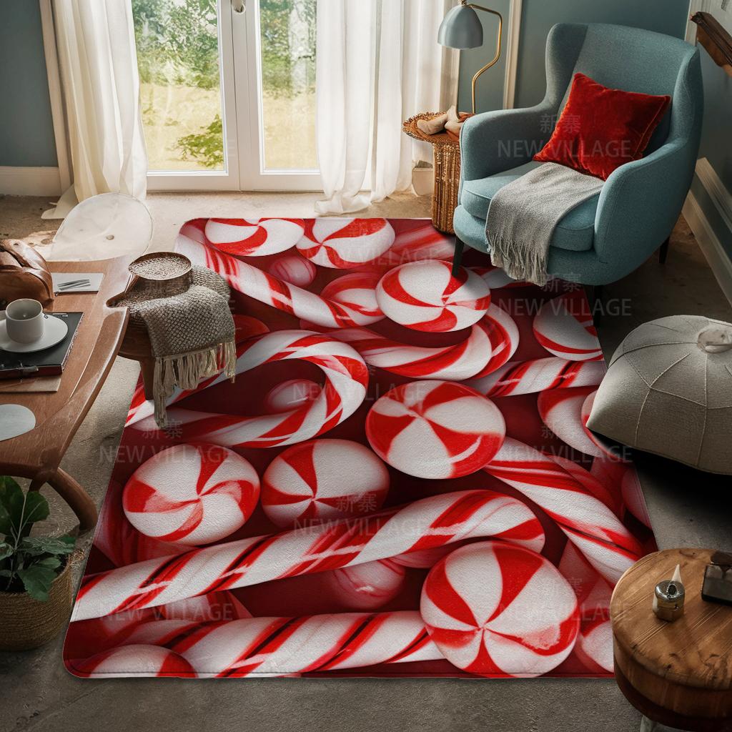 House Entrance Carpet Home Door Mat Living Room Bath Foot Bathroom Non-slip Water Absorption Rugs Bath Merry Christmas Winter