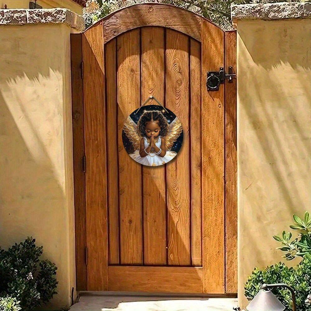 The Pattern Is an Angel Pendant, Decoration of Home Walls or Doors, 2d Flat Wooden, Christmas Decoration, Gifts for Friends and Family