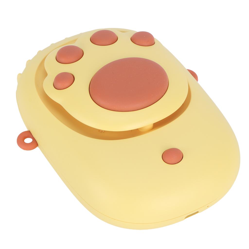 Yellow 3‑Gears Speed Wind Adjustable Electric Fan Cute USB Charging Fan for Bedroom