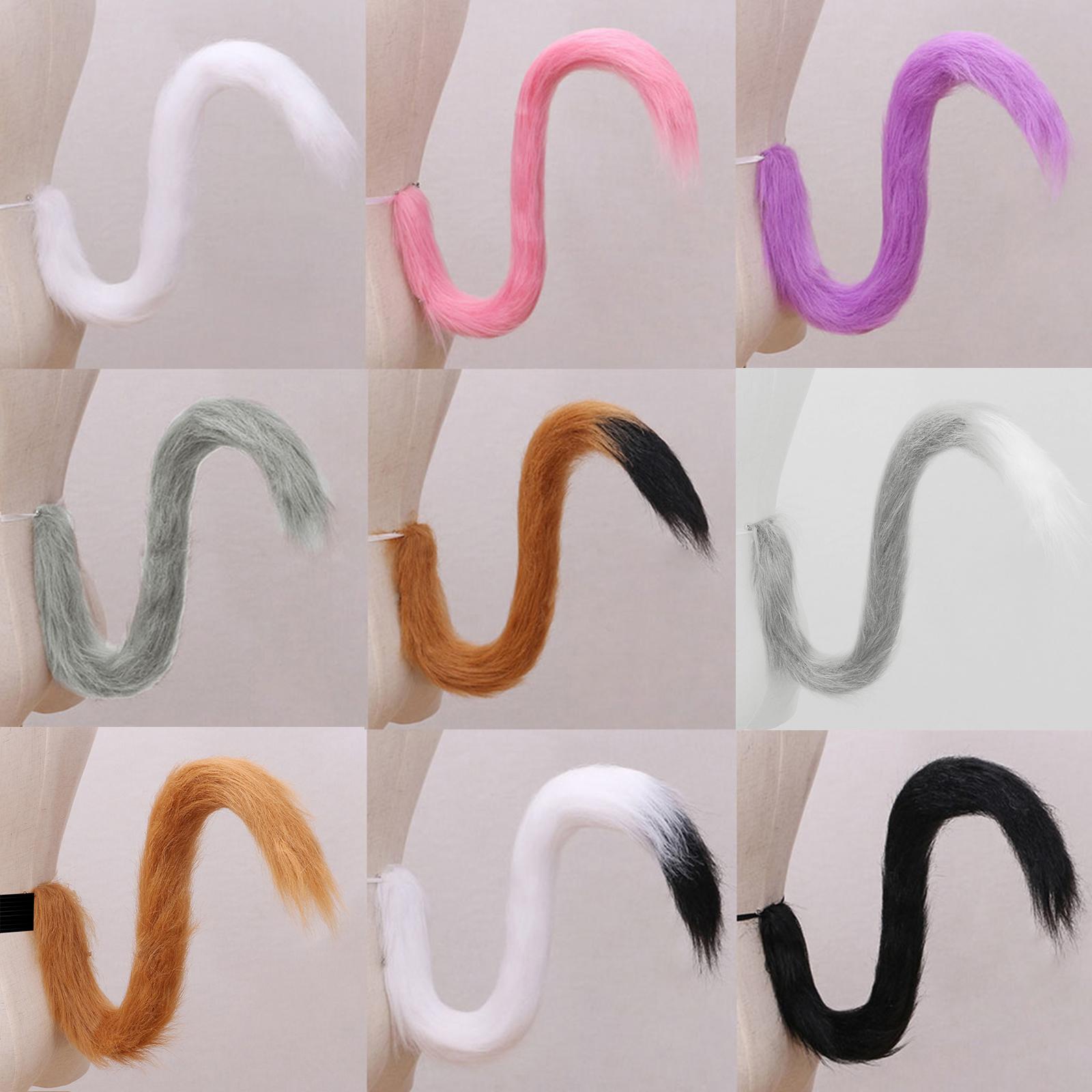 

Costume Anime Fluffy Long for Cat Tail Long Flexible Plush for Cat Tail Adults Kids Cosplay Long Tail Fancy Dress Access