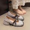 Bow-Knot Shoes On Heels 2025 Fashion Women's Shallow Mouth Female Footwear Butterfly Modis New Summer Retro Dress Butterfly-knot