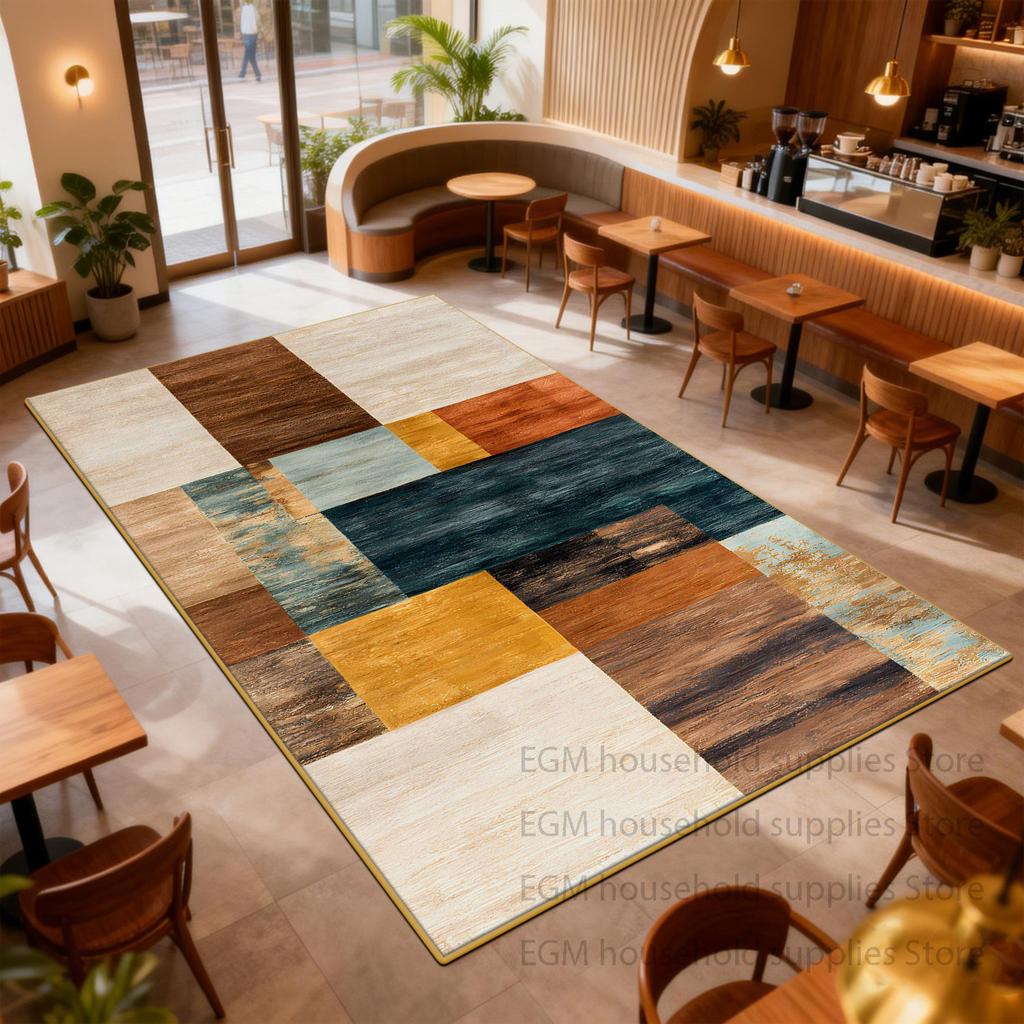 Modern Abstract Art Rug Geometric Living Room Bedroom Entryway Carpet Kids Dorm Nursery Washable Non-slip Floor Mats Home Decor