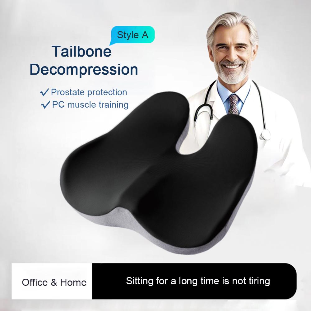 Orthopedic Chair Cushion Memory Foam Office Chair Cushion Car Seat Support Waist Pillow Massage Buttocks Coccyx Cushion Back Pad