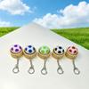 Mini Led Glowing Soccer Keychain With Colorful Lights Durable Metal Hook Perfect For Bag Decor Football Fans Gifts