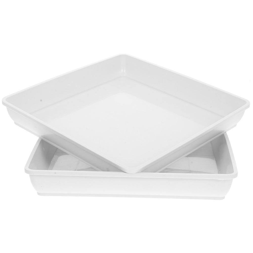 2 szt. Kwadratowe Plastikowe Karmniki dla Ptaków Miski na Wodę Zewnętrzne Kąpieliska dla Kolibrów Trwałe Łatwe do Czyszczenia Pojemniki Zapasowe