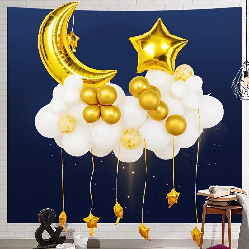 

55 Star and Moon Balloon Set - Perfect for Eid Al Fitr Celebrations, Ramadan Decorations, Anniversaries, Engagements, Weddings, Birthdays