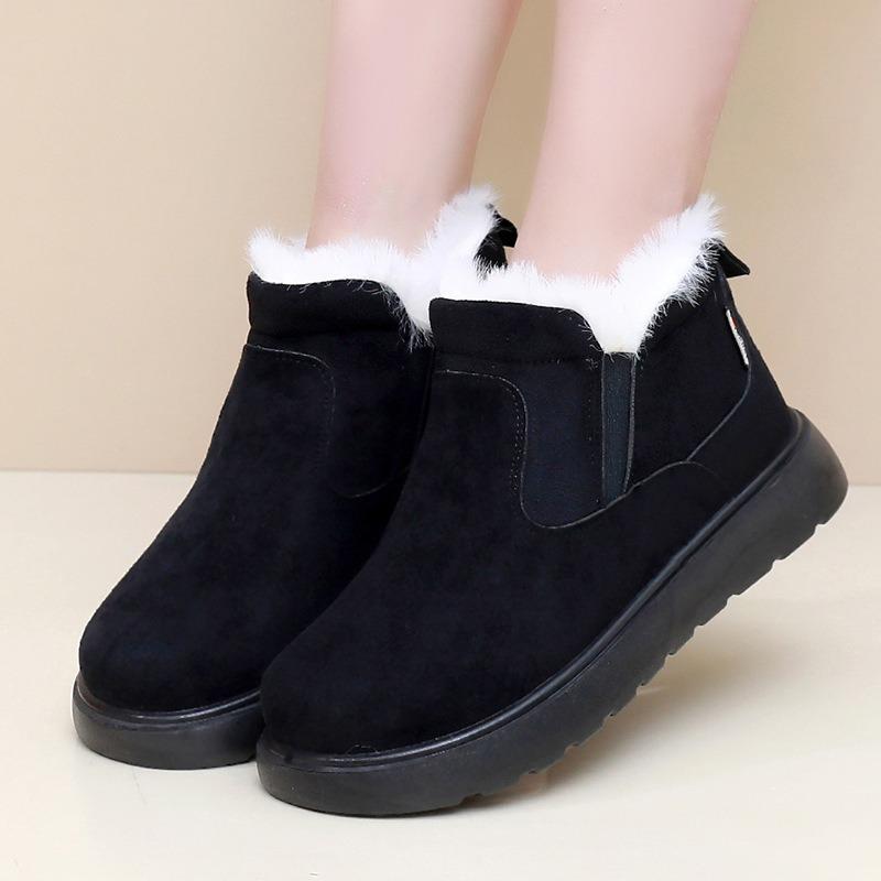 Women's Winter Snow Boots Faux Fur Lined Slip-Resistant Comfortable Casual Shoes with Arch Support Lightweight Warm Outdoor Walking Shoes for Women