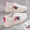 Single shoes women's new summer outer wear thick sole soft sole not tired foot lace-up wear-resistant hollow sports white shoes