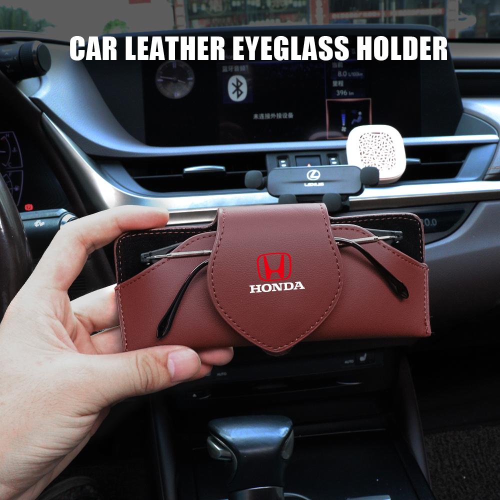Sun Visor Sunglasses Storage Box Car Interior Accessories For Honda Fit Civic CRV Hrv Jazz CITY Accord CR-Z VTEC Vezel