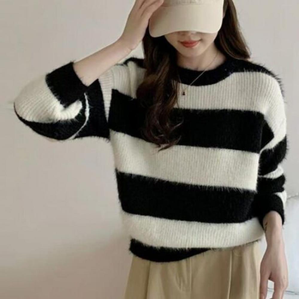 Navava Daily Soft Round Neck Long Sleeve Knit Top Nk3325