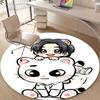 1pc Kpop Team8 Design Printed Area Round Carpet for Bedroom Living Room Home Decor Rugs Mat Non Slip Mat Rug for Bedside