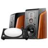 HiVi M300MKII Active Bookshelf Speakers with Lunar Turntable CN Plug (adapter Included)