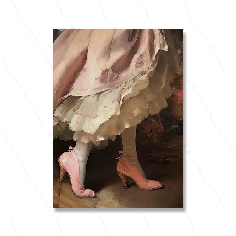 

Модные настенные художественные принты Эстетический декор комнаты в стиле Ренессанс Картина в студенческом общежитии Ретро Женский танец на высоких каблуках Домашний винтажный постер 21x30cm No Framed